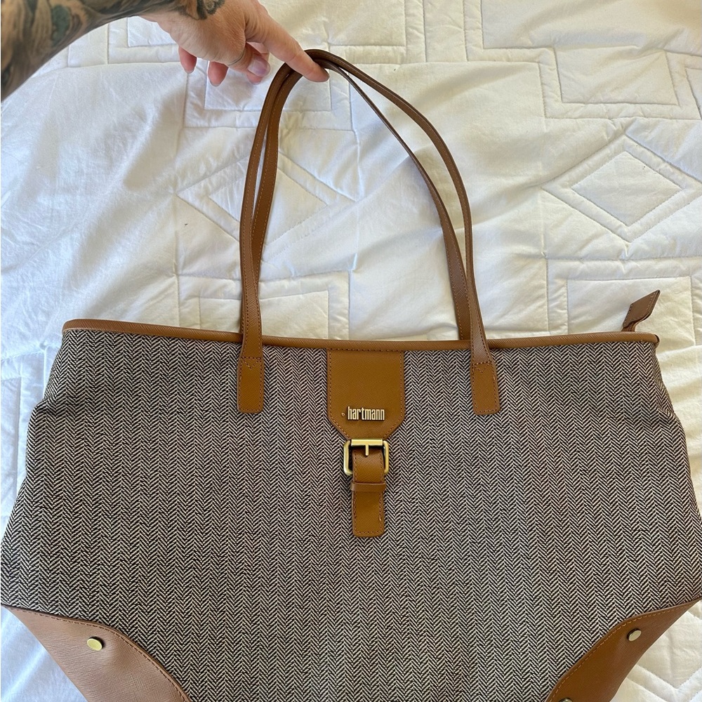 Hartmann Brown and Cream Travel Bag